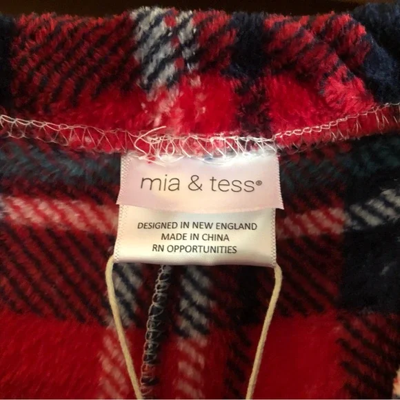 NWT Mia & Tess Plaid Pajama Bottoms - Picture 4 of 6
